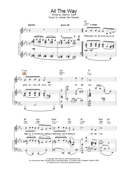 page one of All The Way (Piano Solo)