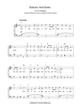 page one of Buttons And Bows (Piano Solo)