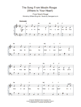page one of The Song From Moulin Rouge (Where Is Your Heart) (Piano Solo)