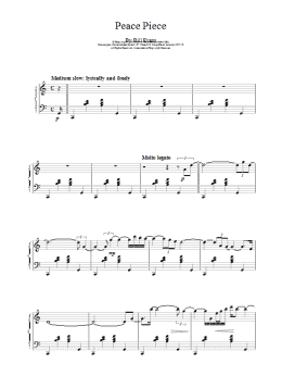 page one of Peace Piece (Piano Solo)