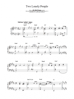 page one of Two Lonely People (Piano Solo)