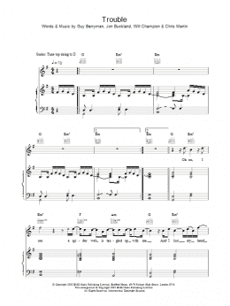 page one of Trouble (Piano, Vocal & Guitar Chords)