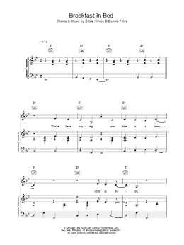 page one of Breakfast In Bed (Piano, Vocal & Guitar Chords)