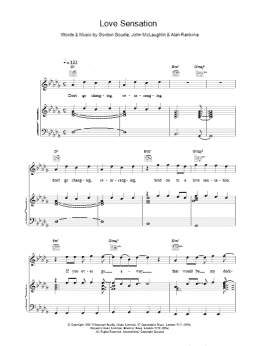 page one of Love Sensation (Piano, Vocal & Guitar Chords)