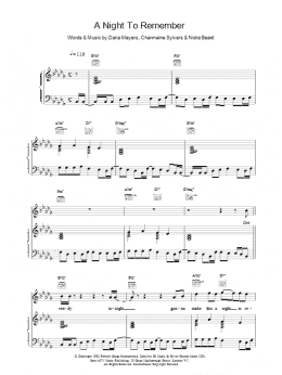 page one of A Night To Remember (Piano, Vocal & Guitar Chords)
