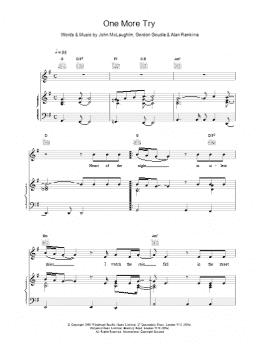 page one of One More Try (Piano, Vocal & Guitar Chords)