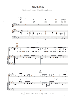 page one of The Journey (Piano, Vocal & Guitar Chords)