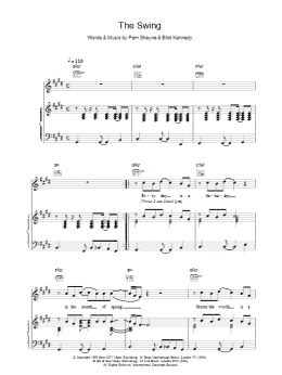 page one of The Swing (Piano, Vocal & Guitar Chords)