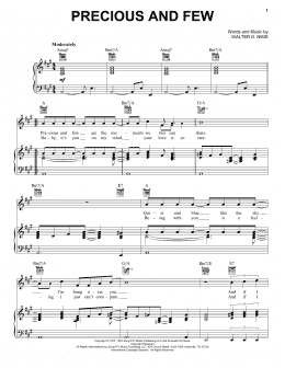 page one of Precious And Few (Piano, Vocal & Guitar Chords (Right-Hand Melody))