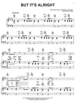 page one of But It's Alright (Piano, Vocal & Guitar Chords (Right-Hand Melody))
