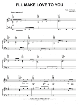 page one of I'll Make Love To You (Piano, Vocal & Guitar Chords (Right-Hand Melody))