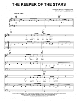 page one of The Keeper Of The Stars (Piano, Vocal & Guitar Chords (Right-Hand Melody))