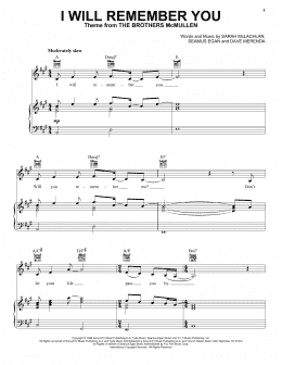 page one of I Will Remember You (Piano, Vocal & Guitar Chords (Right-Hand Melody))