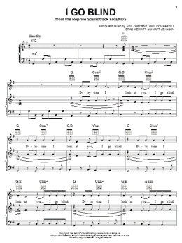 page one of I Go Blind (Piano, Vocal & Guitar Chords (Right-Hand Melody))