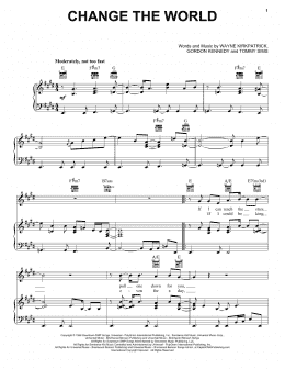 page one of Change The World (Piano, Vocal & Guitar Chords (Right-Hand Melody))