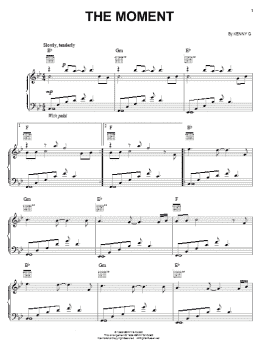 page one of The Moment (Piano Solo)