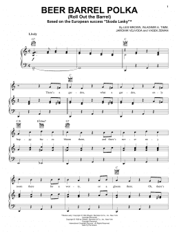 page one of Beer Barrel Polka (Roll Out The Barrel) (Piano, Vocal & Guitar Chords (Right-Hand Melody))