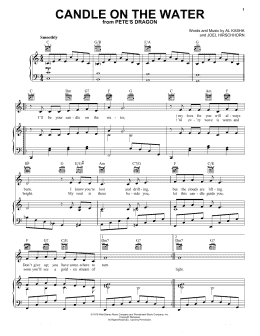 page one of Candle On The Water (from Pete's Dragon) (Piano, Vocal & Guitar Chords (Right-Hand Melody))