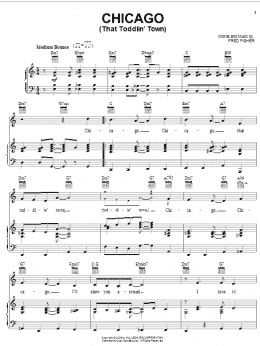 page one of Chicago (That Toddlin' Town) (Piano, Vocal & Guitar Chords (Right-Hand Melody))