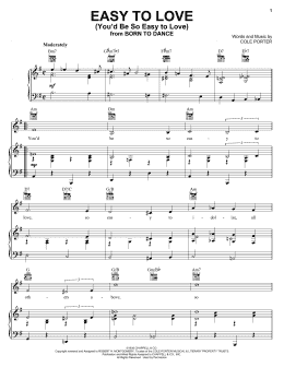 page one of Easy To Love (You'd Be So Easy To Love) (Piano, Vocal & Guitar Chords (Right-Hand Melody))