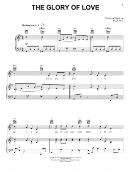 page one of The Glory Of Love (Piano, Vocal & Guitar Chords (Right-Hand Melody))