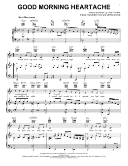 page one of Good Morning Heartache (Piano, Vocal & Guitar Chords (Right-Hand Melody))