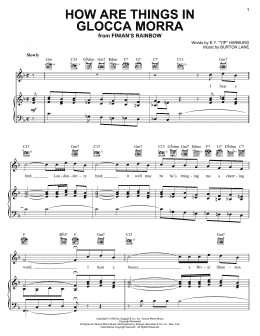 page one of How Are Things In Glocca Morra (Piano, Vocal & Guitar Chords (Right-Hand Melody))