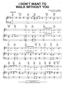 page one of I Don't Want To Walk Without You (Piano, Vocal & Guitar Chords (Right-Hand Melody))