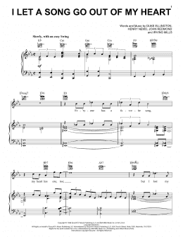 page one of I Let A Song Go Out Of My Heart (Piano, Vocal & Guitar Chords (Right-Hand Melody))