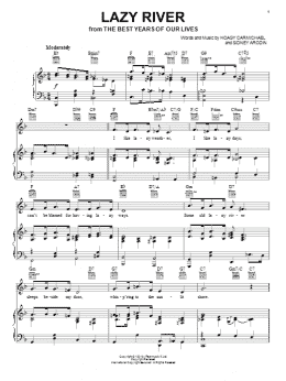 page one of Lazy River (Piano, Vocal & Guitar Chords (Right-Hand Melody))