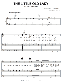 page one of The Little Old Lady (From Pasadena) (Piano, Vocal & Guitar Chords (Right-Hand Melody))
