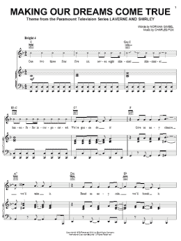 page one of Making Our Dreams Come True (Piano, Vocal & Guitar Chords (Right-Hand Melody))