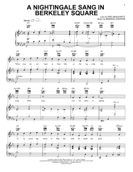 page one of A Nightingale Sang In Berkeley Square (Piano, Vocal & Guitar Chords (Right-Hand Melody))