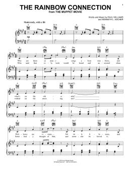 page one of The Rainbow Connection (Piano, Vocal & Guitar Chords (Right-Hand Melody))