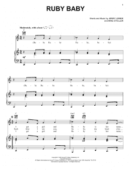 page one of Ruby Baby (Piano, Vocal & Guitar Chords (Right-Hand Melody))