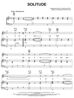 page one of Solitude (Piano, Vocal & Guitar Chords (Right-Hand Melody))