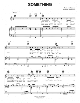 page one of Something (Piano, Vocal & Guitar Chords (Right-Hand Melody))