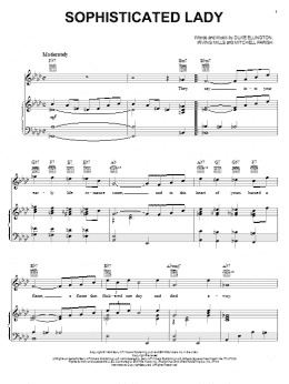 page one of Sophisticated Lady (Piano, Vocal & Guitar Chords (Right-Hand Melody))