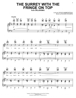page one of The Surrey With The Fringe On Top (from Oklahoma!) (Piano, Vocal & Guitar Chords (Right-Hand Melody))