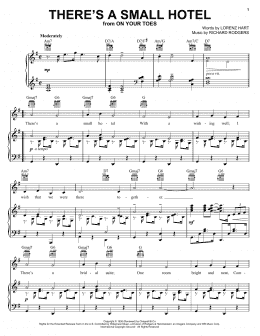 page one of There's A Small Hotel (Piano, Vocal & Guitar Chords (Right-Hand Melody))