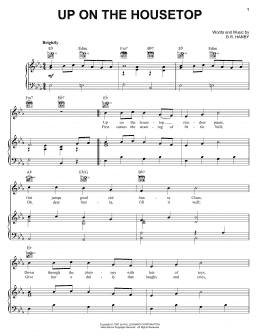 page one of Up On The Housetop (Piano, Vocal & Guitar Chords (Right-Hand Melody))