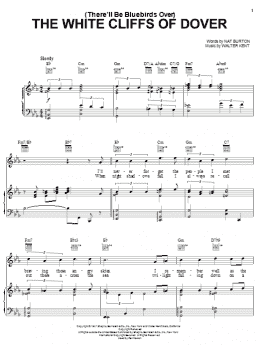 page one of (There'll Be Bluebirds Over) The White Cliffs Of Dover (Piano, Vocal & Guitar Chords (Right-Hand Melody))