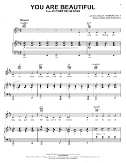 page one of You Are Beautiful (Piano, Vocal & Guitar Chords (Right-Hand Melody))