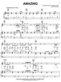 page one of Amazing (It's Amazing) (Piano, Vocal & Guitar Chords (Right-Hand Melody))