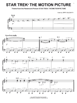 page one of Star Trek The Motion Picture (Piano Solo)