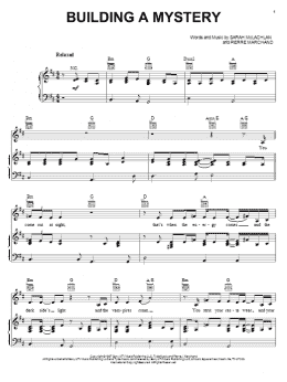page one of Building A Mystery (Piano, Vocal & Guitar Chords (Right-Hand Melody))