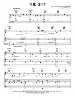 page one of The Gift (Piano, Vocal & Guitar Chords (Right-Hand Melody))