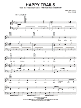 page one of Happy Trails (Piano, Vocal & Guitar Chords (Right-Hand Melody))