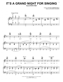 page one of It's A Grand Night For Singing (Piano, Vocal & Guitar Chords (Right-Hand Melody))