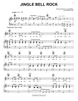 page one of Jingle-Bell Rock (Piano, Vocal & Guitar Chords (Right-Hand Melody))